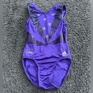 Adidas USA gymnastics leotard child large